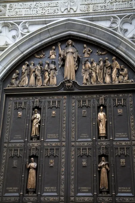 Framed Print : Detail of door, St Framed Print : Detail of door, St