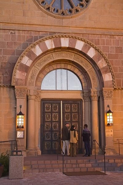 Front door of St. Francis Cathedral, City of Santa Fe, New Mexico, United States of America