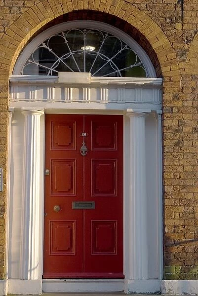 Doorway, Georgian district, Liverpool, Merseyside, England, United Kingdom, Europe