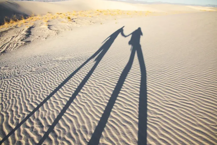 Framed Print : Two dorks playing with shadows in White Sands National Park, New Mexico Framed Print : Two dorks playing with shadows in White Sands National Park, New Mexico