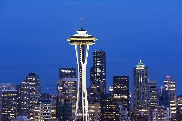 Downtown buildings and the Space Needle, Seattle, Washington State, United States of America