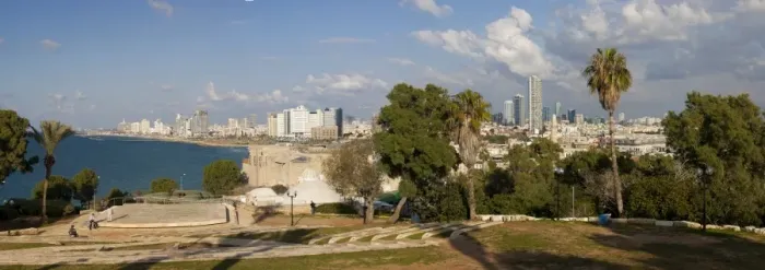 Framed Print : Downtown buildings viewed from HaPisgah Gardens Park, Jaffa, Tel Aviv, Israel, Middle East Framed Print : Downtown buildings viewed from HaPisgah Gardens Park, Jaffa, Tel Aviv, Israel, Middle East