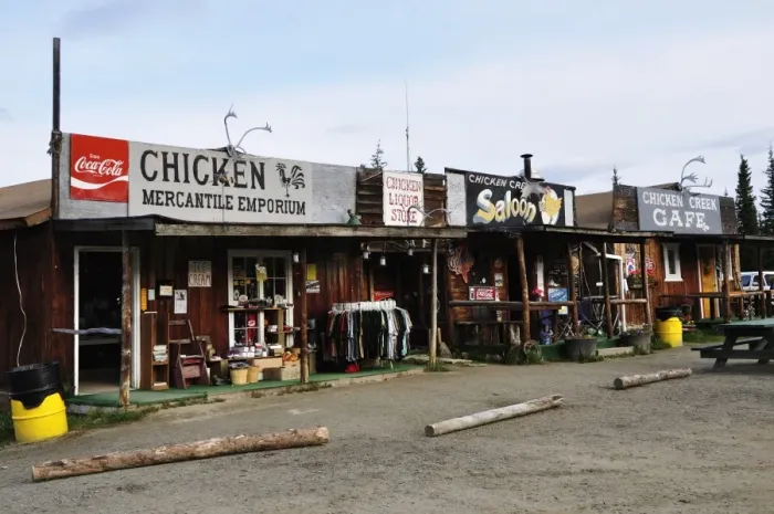 Framed Print : Downtown Chicken, Alaska, United States of America, North America Framed Print : Downtown Chicken, Alaska, United States of America, North America