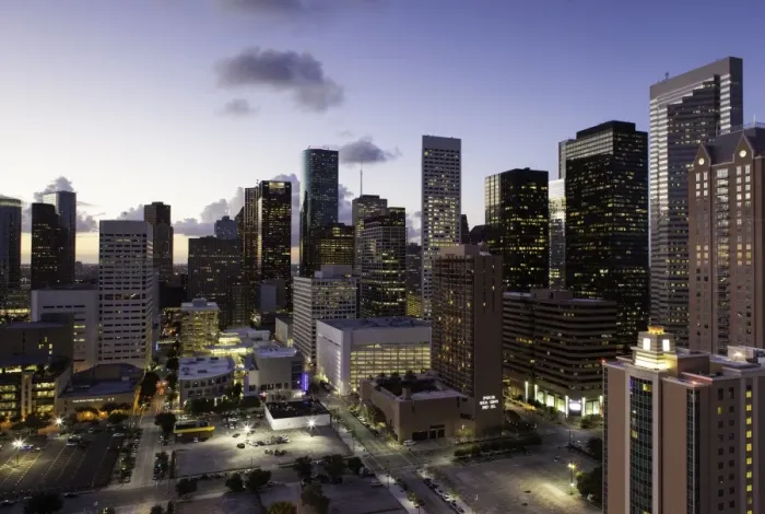 Framed Print : Downtown City skyline, Houston, Texas, United States of America, North America Framed Print : Downtown City skyline, Houston, Texas, United States of America, North America