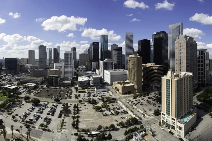 Framed Print : Downtown city skyline, Houston, Texas, United States of America, North America Framed Print : Downtown city skyline, Houston, Texas, United States of America, North America
