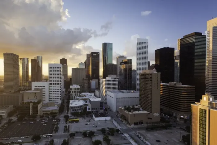 Framed Print : Downtown city skyline, Houston, Texas, United States of America, North America Framed Print : Downtown city skyline, Houston, Texas, United States of America, North America