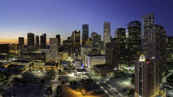 Framed Print : Downtown city skyline, Houston, Texas, United States of America, North America Framed Print : Downtown city skyline, Houston, Texas, United States of America, North America