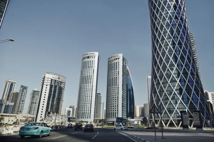 Framed Print : Downtown Doha with its impressive skyline of skyscrapers, Doha, Qatar, Middle East Framed Print : Downtown Doha with its impressive skyline of skyscrapers, Doha, Qatar, Middle East