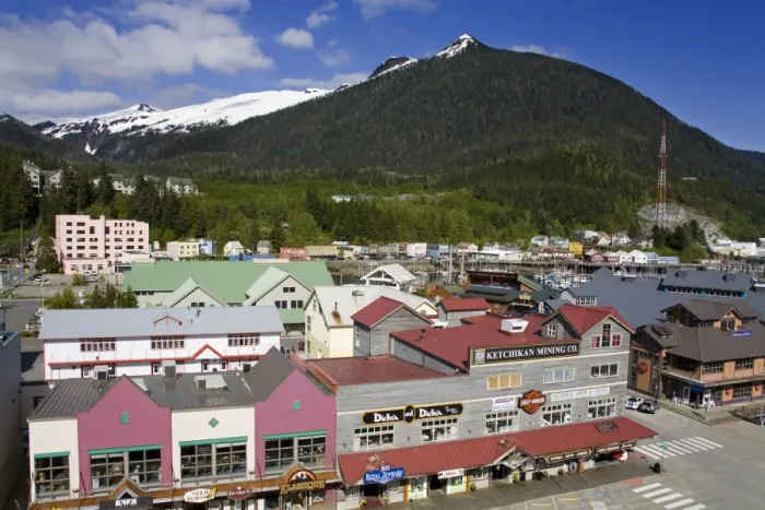 Framed Print : Downtown Ketchikan, Southeast Alaska, United States of America, North America Framed Print : Downtown Ketchikan, Southeast Alaska, United States of America, North America