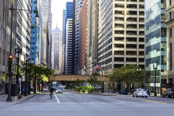 Framed Print : Downtown street scene, North Clark Street, The Loop, Chicago, Illinois, United States of America, North America Framed Print : Downtown street scene, North Clark Street, The Loop, Chicago, Illinois, United States of America, North America