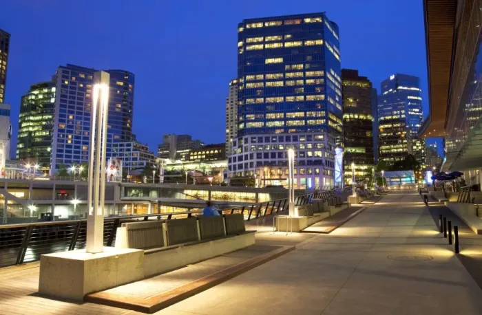 Framed Print : Downtown Vancouver waterfront near the Convention Centre and Canada Place Framed Print : Downtown Vancouver waterfront near the Convention Centre and Canada Place