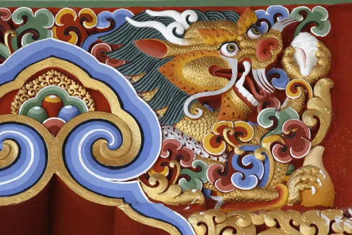 Framed Print : Dragon detail, Temple of the Thousand Buddhas, Dashang Kagyu Ling congregation Framed Print : Dragon detail, Temple of the Thousand Buddhas, Dashang Kagyu Ling congregation