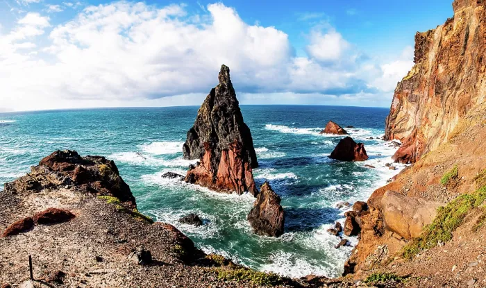 Framed Print : dramatic coastline with rocks of Madeira, Portugal Framed Print : dramatic coastline with rocks of Madeira, Portugal