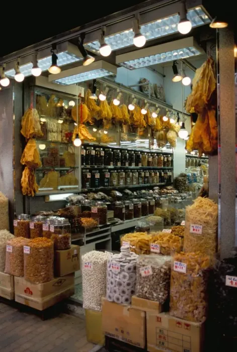 Framed Print : Dried seafood shop, Des Voeux Road West, Hong Kong Island, Hong Kong, China, Asia Framed Print : Dried seafood shop, Des Voeux Road West, Hong Kong Island, Hong Kong, China, Asia
