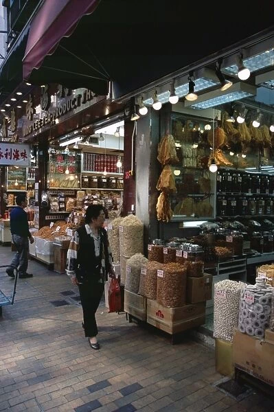 Dried seafood shops, Des Voeux Road West, Western District, Hong Kong Island