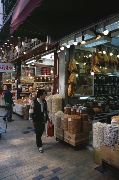 Framed Print : Dried seafood shops, Des Voeux Road West, Western District, Hong Kong Island Framed Print : Dried seafood shops, Des Voeux Road West, Western District, Hong Kong Island