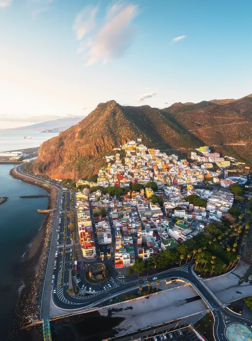 Framed Print : Drone view of San Andres at sunrise, Santa Cruz de Tenerife, Tenerife, Canary Islands, Macaronesia, Spain, Western Europe Framed Print : Drone view of San Andres at sunrise, Santa Cruz de Tenerife, Tenerife, Canary Islands, Macaronesia, Spain, Western Europe