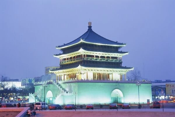 Drum tower, Xi an, Shanxi, China, Asia
