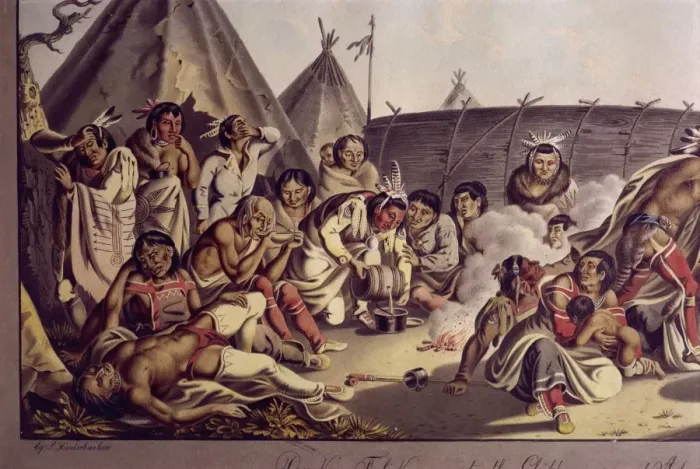 Framed Print : Drunken frolic amongst the Chippewas and Assinneboins, by Rindisbacher Framed Print : Drunken frolic amongst the Chippewas and Assinneboins, by Rindisbacher