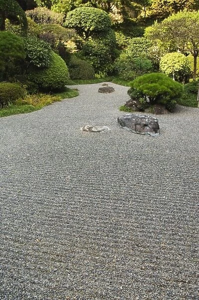 A dry stone garden in Hokoku-ji Temple