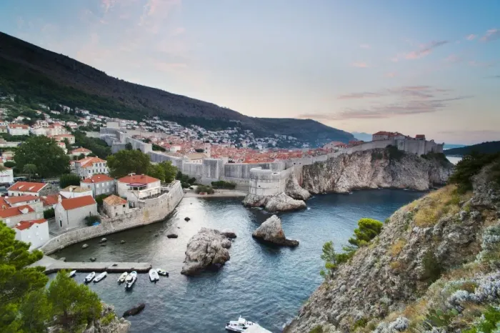 Framed Print : Dubrovnik Old Town and the City Walls at sunrise, from Fort Lovrijenac (St. Lawrence Fort), Dubrovnik, Dalmatian Coast, Adriatic, Croatia, Europe Framed Print : Dubrovnik Old Town and the City Walls at sunrise, from Fort Lovrijenac (St. Lawrence Fort), Dubrovnik, Dalmatian Coast, Adriatic, Croatia, Europe