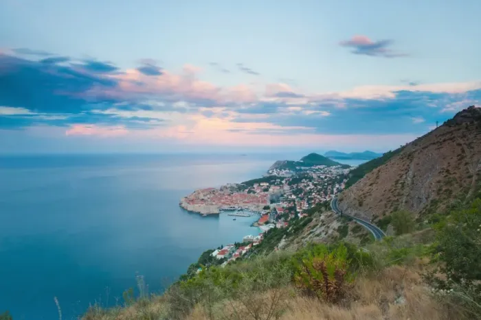 Framed Print : Dubrovnik Old Town and Mount Srd at sunrise, Dalmatian Coast, Adriatic, Croatia, Europe Framed Print : Dubrovnik Old Town and Mount Srd at sunrise, Dalmatian Coast, Adriatic, Croatia, Europe