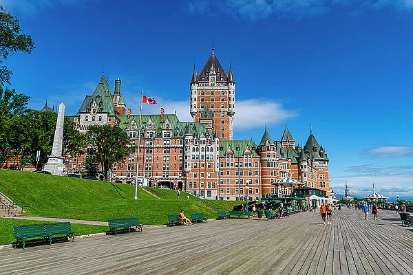 Dufferin Terrace and Chateau Frontenac, Quebec City, Quebec, Canada, North America