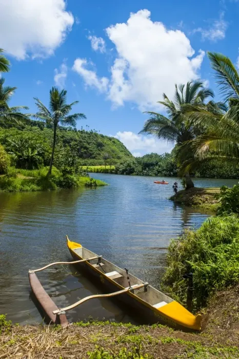 Framed Print : Dugout canoe on the Wailua River. Kauai, Hawaii, United States of America, Pacific Framed Print : Dugout canoe on the Wailua River. Kauai, Hawaii, United States of America, Pacific