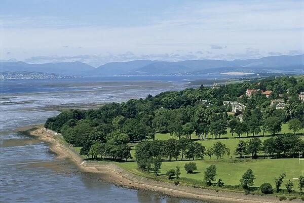 Dumbarton Castle on the north shore of the River Clyde, from where Mary Queen of Scots sailed to France in 1548, Dunbartonshire, Scotland, United