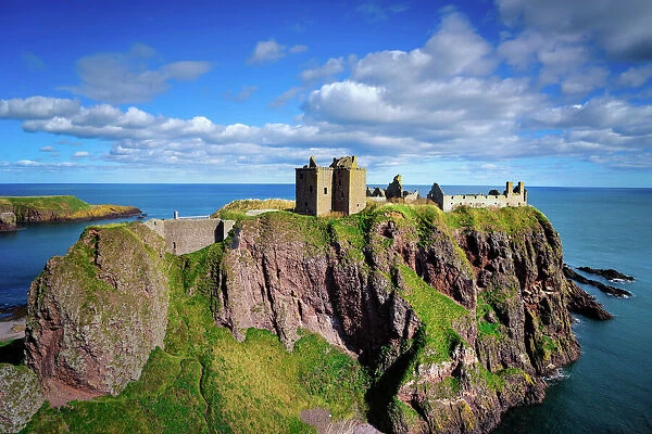 Dunnottar Castle outside of Stonehaven, Aberdeenshire, Scotland, United Kingdom, Europe