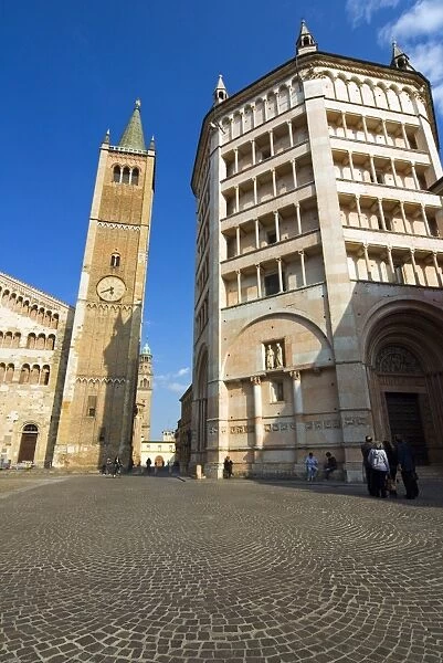 The Duomo and the Baptistry, Parma, Emilia Romagna, Italy, Europe