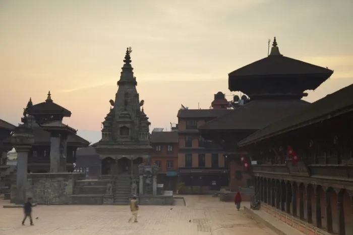 Framed Print : Durbar Square at dawn, Bhaktapur, UNESCO World Heritage Site, Kathmandu Valley, Nepal, Asia
