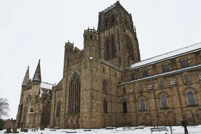 Framed Print : Durham Cathedral, UNESCO World Heritage Site, in snow on a winters day in Durham, County Durham, England, United Kingdom, Europe Framed Print : Durham Cathedral, UNESCO World Heritage Site, in snow on a winters day in Durham, County Durham, England, United Kingdom, Europe