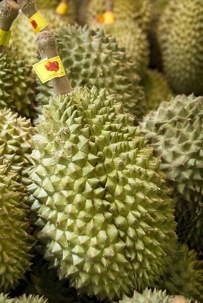 Durian for sale, Mong Kok, Hong Kong, China, Asia