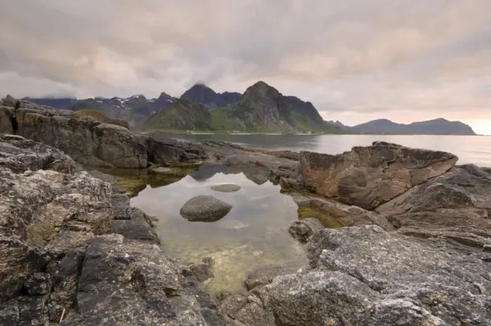 Framed Print : Dusk over Flakstad Framed Print : Dusk over Flakstad