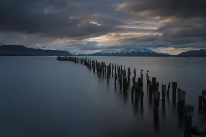 Framed Print : Dusk over The Last Hope Sound, Puerto Natales, Patagonia, Chile, South America Framed Print : Dusk over The Last Hope Sound, Puerto Natales, Patagonia, Chile, South America