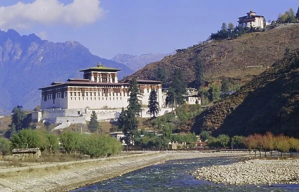 Dzong (monastery), Paro, Bhutan, Himalayas, Asia