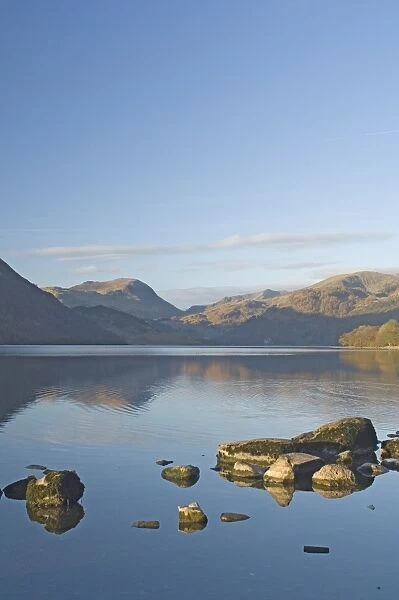 Early light looking south over Lake Ullswater, Lake District National Park