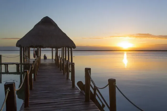 Framed Print : Early Morning, Dock, Rancho Encantado Eco-Resort and Spa, Bacalar, Quintana Roo, Mexico, North America Framed Print : Early Morning, Dock, Rancho Encantado Eco-Resort and Spa, Bacalar, Quintana Roo, Mexico, North America