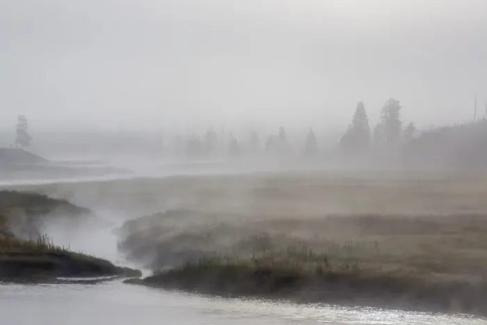 Framed Print : Early morning fog along the Madison River in Yellowstone National Park, UNESCO World Heritage Site, Wyoming, United States of America, North America Framed Print : Early morning fog along the Madison River in Yellowstone National Park, UNESCO World Heritage Site, Wyoming, United States of America, North America