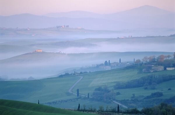 Early morning landscape near Pienza