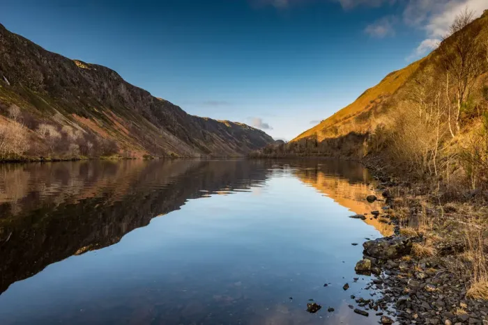 Framed Print : Early morning sunlight hits the waters of Loch Awe, Highlands, Scotland, United Kingdom Framed Print : Early morning sunlight hits the waters of Loch Awe, Highlands, Scotland, United Kingdom