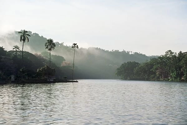 Early morning view over Kandy Lake