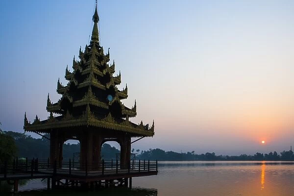 Early morning view of Royal Kaytumadi Hotel, Toungoo, Myanmar (Burma), Asia