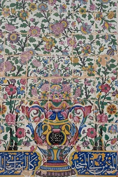 Early Qajar tiling, Masjed-e Vakil (Regents Mosque), Shiraz, Iran, Middle East