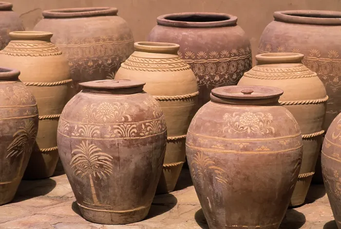 Framed Print : Earthenware jars, Jabrin castle, Sultanate of Oman, Arabian Peninsula