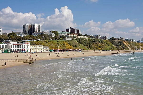 East Cliffs and beach, Bournemouth, Dorset, England, United Kingdom, Europe