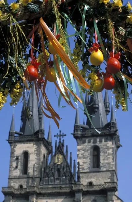 Framed Print : Easter gate decoration hanging from the Easter gate on Old Town Square Framed Print : Easter gate decoration hanging from the Easter gate on Old Town Square