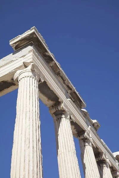 Eastern end of the Erechtheion on the Acropolis, UNESCO World Heritage Site, Athens, Greece, Europe