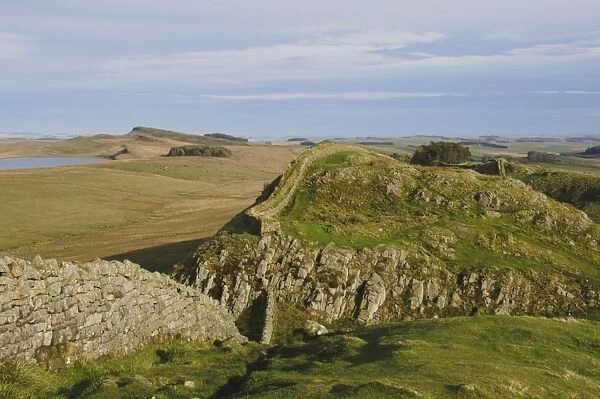 Eastwards from Hotbank Crags, Hadrians Wall, UNESCO World Heritage Site